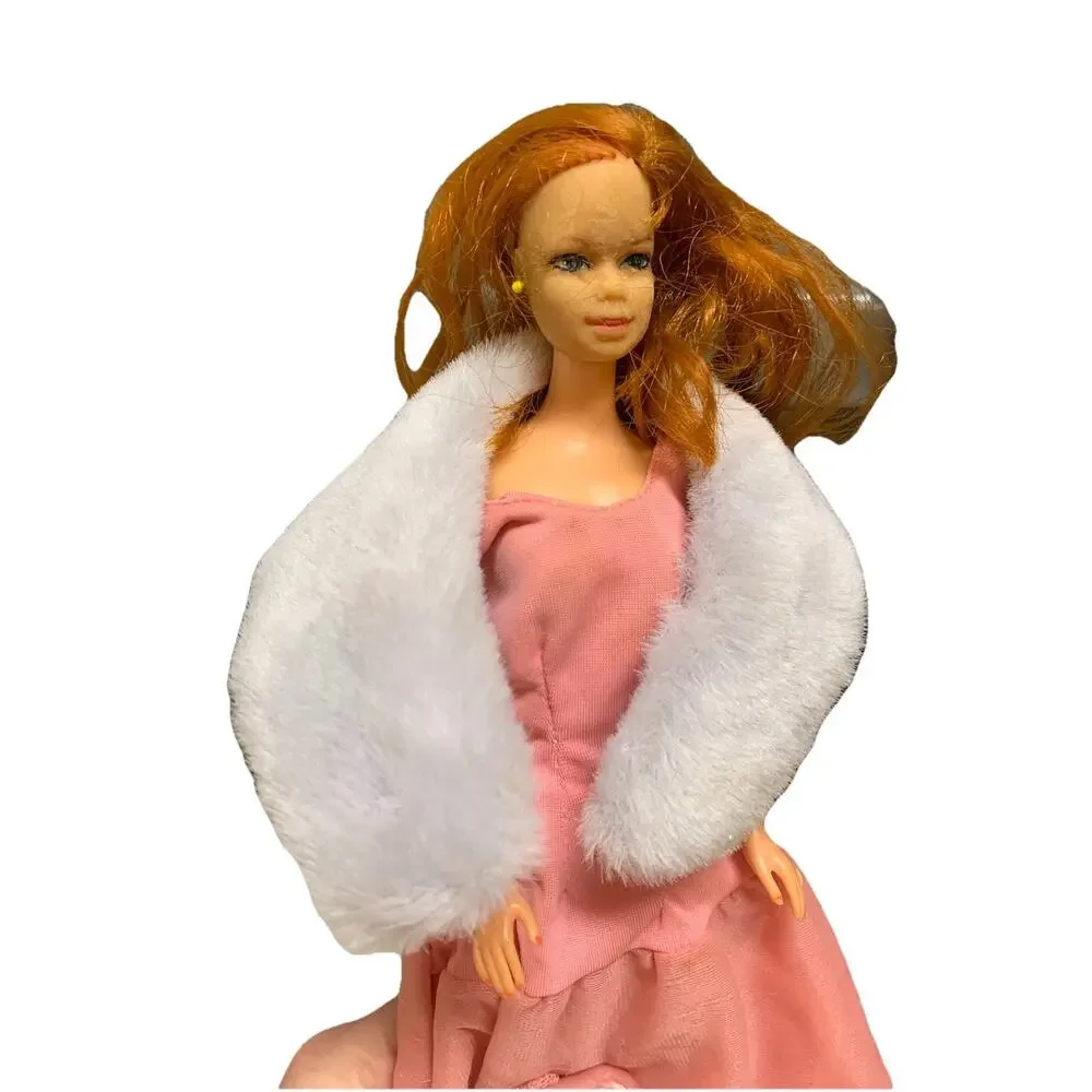 Vintage Lilac Barbie Fur Stole Clothing Toy Clothes Cloak Barbie Not‎ Included